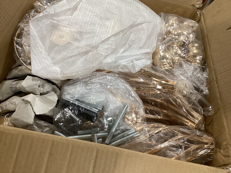 Condition photo showing Good Condition for wesiti 10 pcs crystal gold flower stand elegant metal flower arrangement stand with chandelier crystals 17.7" tall gold vase for centerpieces wedding reception hotel favor