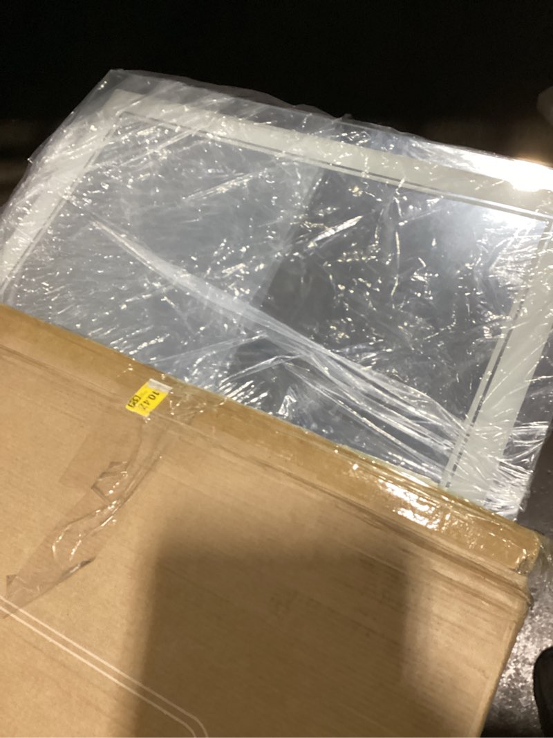 Condition photo showing As Is for 42"x24" LED Bathroom Mirror with Anti-Fog, Stepless Dimmable Lights, 3 Color Modes, Shatter-Proof Tempered Glass, Memory Function & Waterproof Design 42"L x 24"W