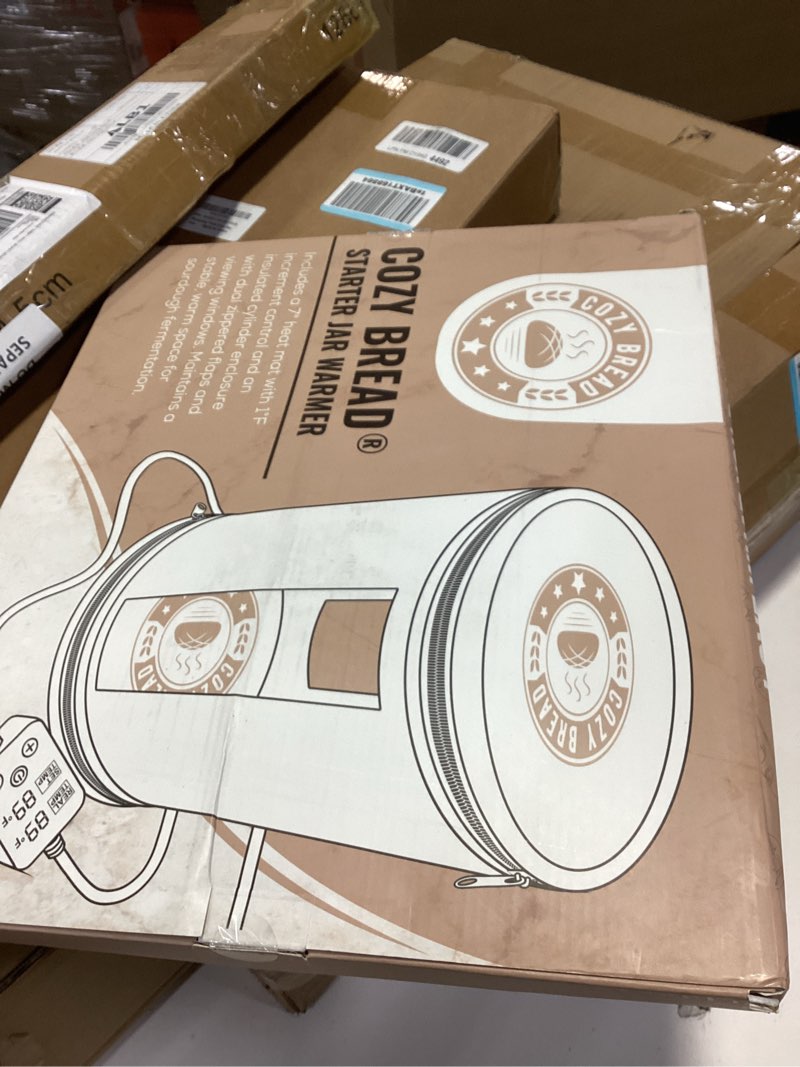 Condition photo showing New/Like New for Cozy Bread® Starter Jar Warmer - Round Warming Mat & Insulation Cylinder | Perfect for Fermenting Sourdough Starter | USA Brand