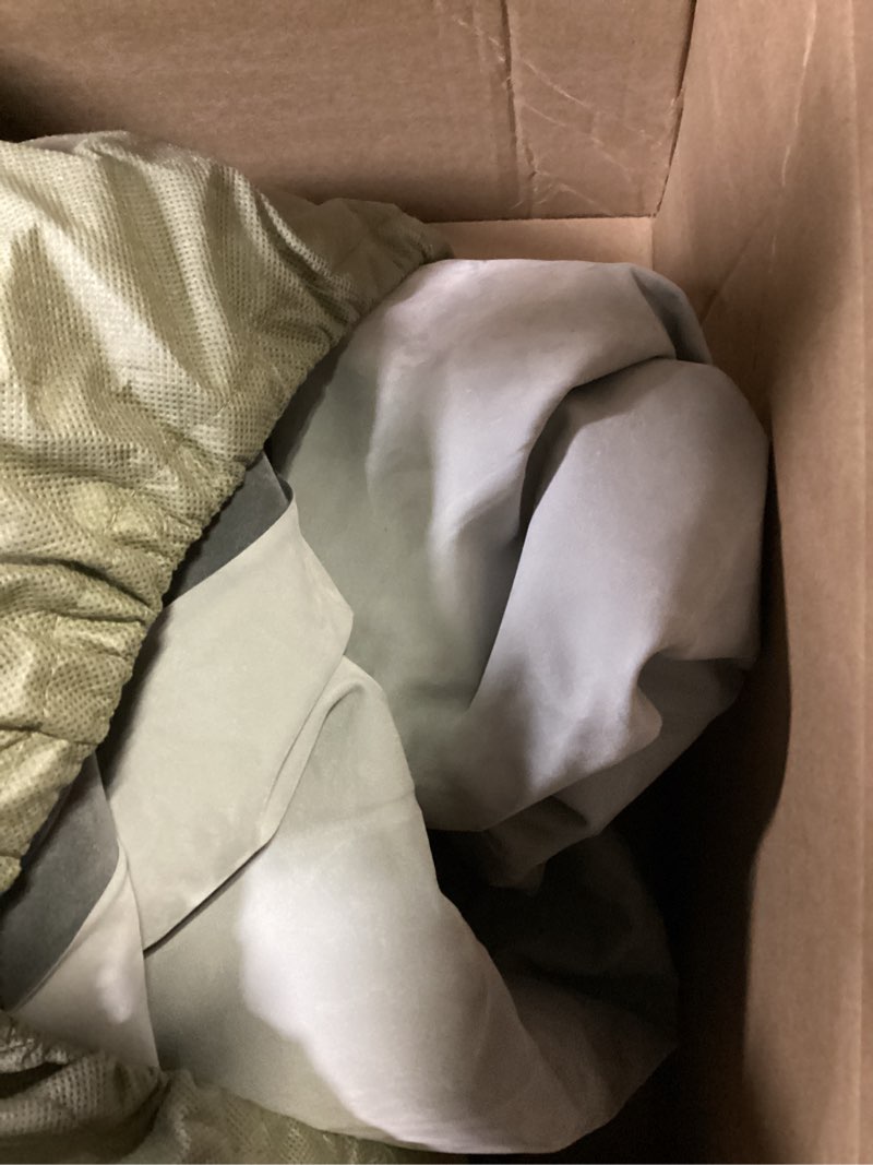 Condition photo showing As Is for intex twin size air mattress, 18in height, built-in pump, dura-beam deluxe comfort-plush - portable inflatable blow-up bed for camping, travel, guests 18" grey twin