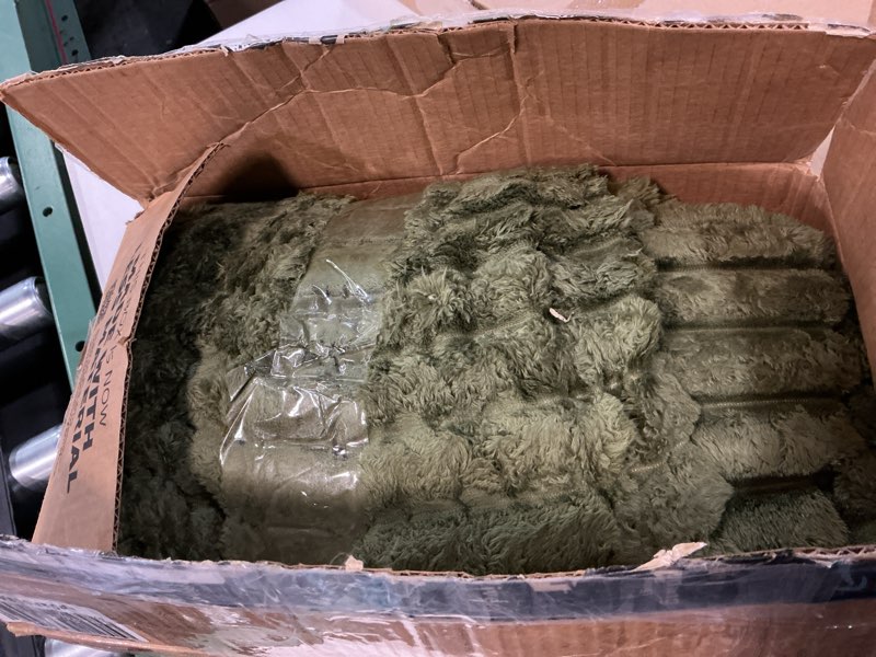 Condition photo showing Good Condition for Bedsure GentleSoft Fleece King Blanket for Couch - Cozy Soft Blankets for Women, Cute Small Throws for Girls, Moss, 108x90 Inches Moss King (108" x 90")