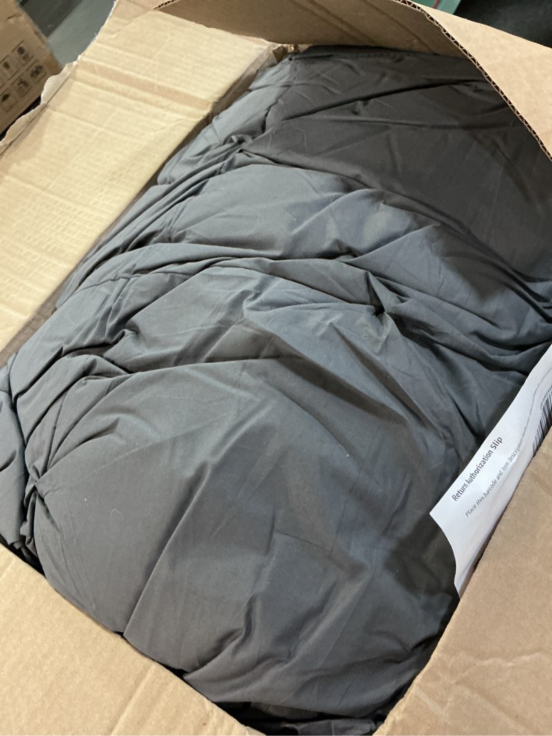 Condition photo showing Good Condition for kakabell pinch pleat goose down feathers fiber comforter twin size all season-ultra soft and cozy noiseless duvet insert with egyptian cotton blend cover,fluffy warm comforter insert(grey,68"x90") twin-68x90 inches grey