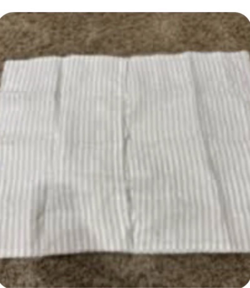 quince european linen stripe sham pillow set standard -blue  / white stripe king (quince)