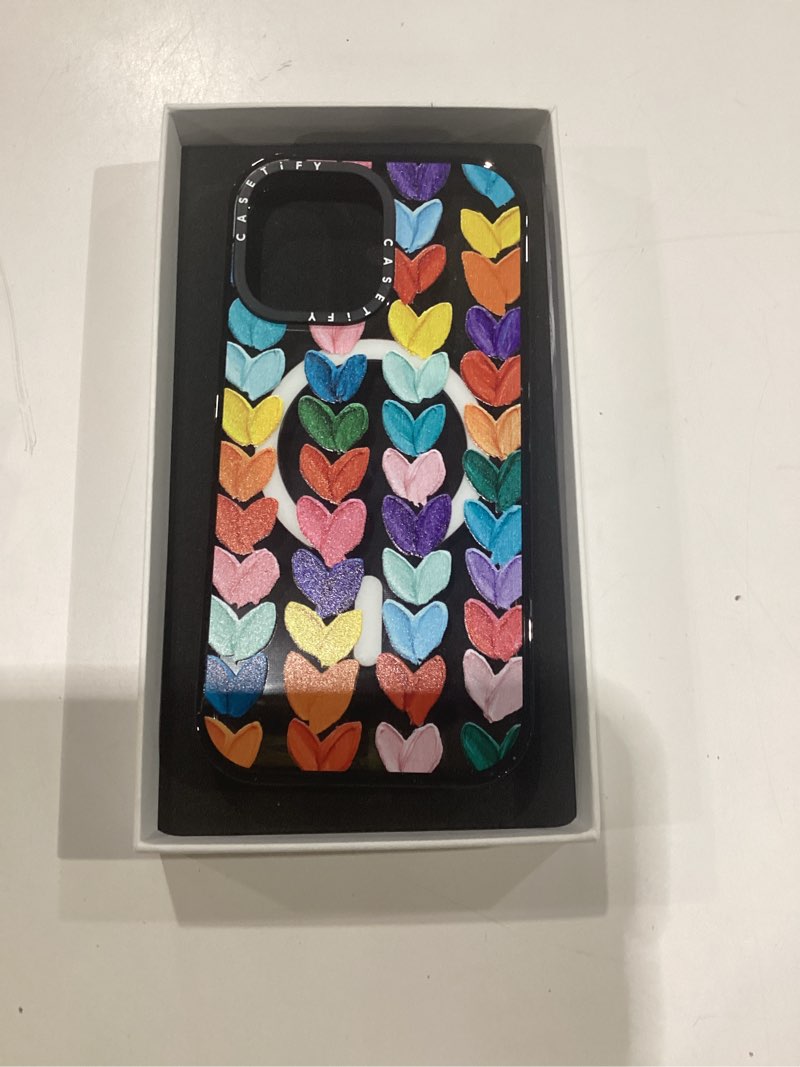 Condition photo showing Good Condition for casetify for iphone 17 case - impact compatible with magsafe | 8.2 ft. 4x military grade drop protection | clear polka daub hearts | black 11. clear polka daub hearts iphone 17 (6.3")
