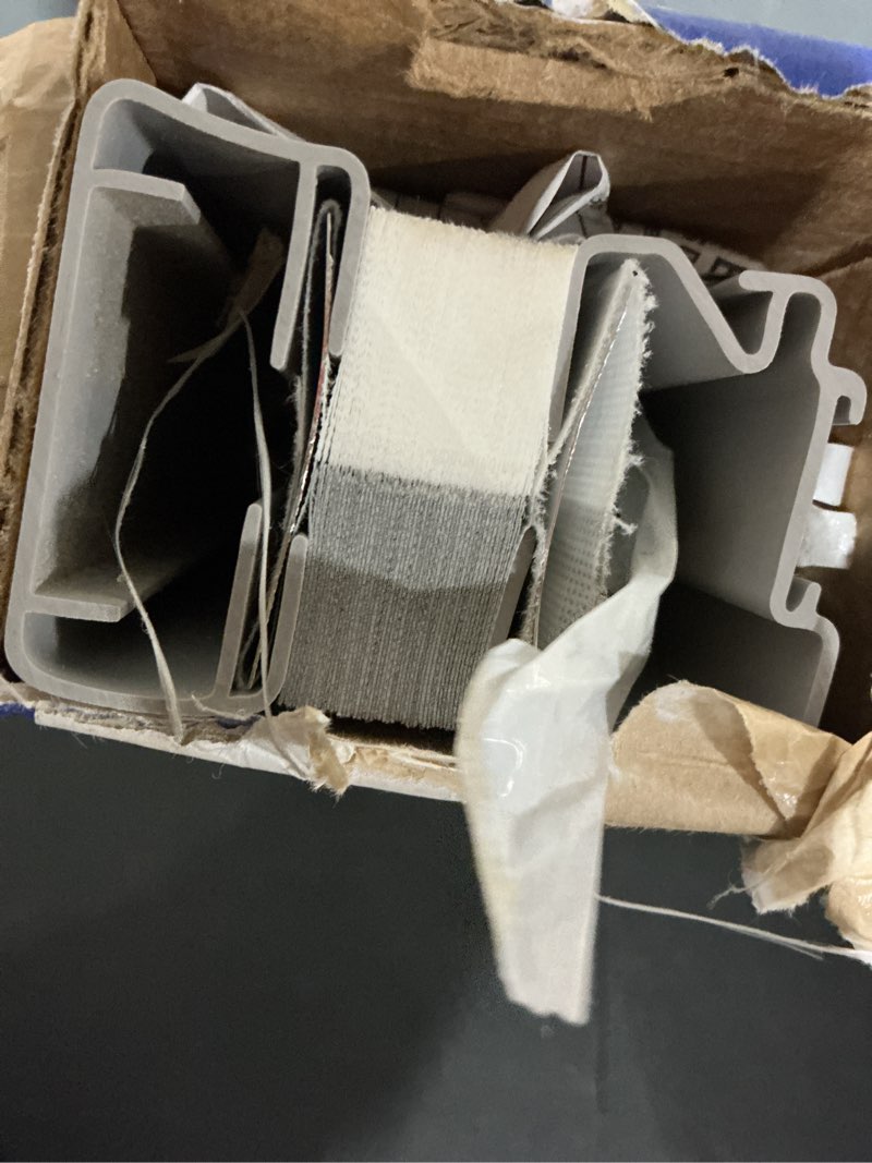 Condition photo showing As Is for levolor 30-in x 72-in graphite light filtering cordless cellular shade