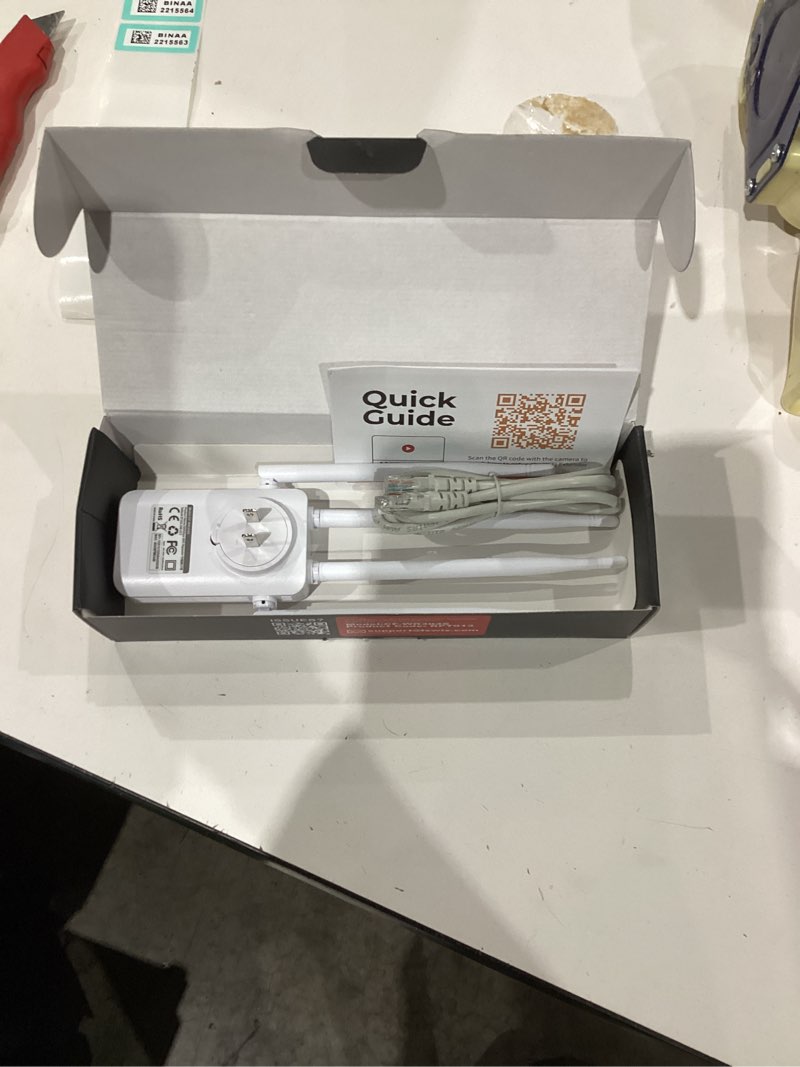 Condition photo showing As Is for WiFi Extender Internet Booster, Long Range Repeater Wireless Routers Amplifier, Mesh Wi-Fi 80% Faster | Broader Than Ever, Support More Network Devices at Home, 1-Tap Setup