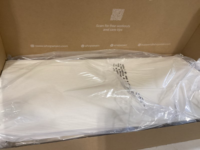 Condition photo showing As Is for stakt the original foldable yoga mat, premium foldable exercise & workout mat with non-slip surface, lightweight portable for studio or home use, as seen on shark tank dune