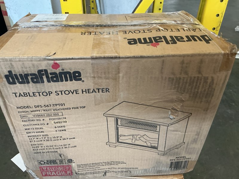 Condition photo showing New/Like New for TABLETOP STOVE HEATER white