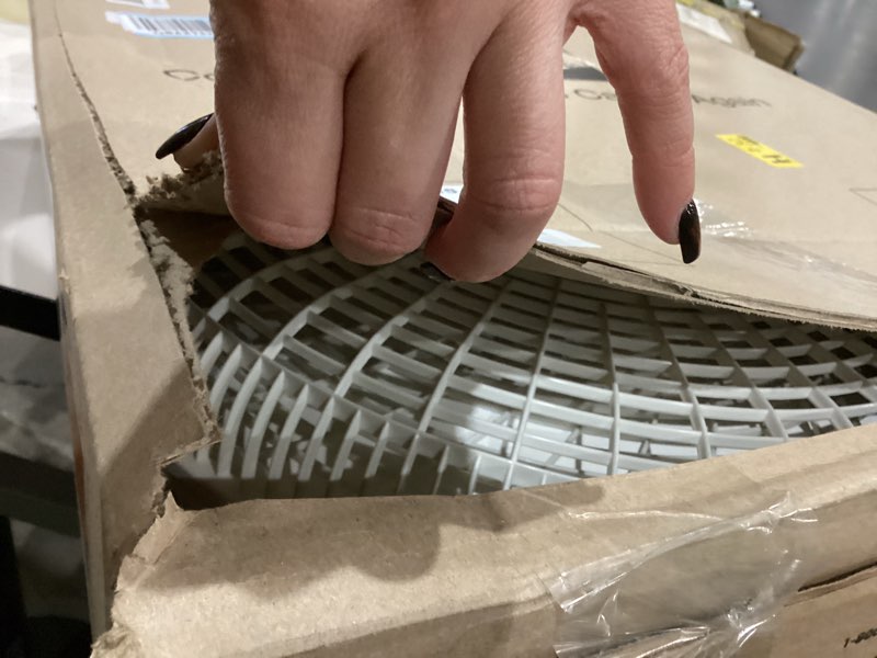 Condition photo showing As Is for Lasko Cyclone Pedestal Fan, Adjustable Height, Remote Control, Timer, 3 Speeds, for Bedroom, Kitchen, Office and Living Room, 18", White, 1885, Large