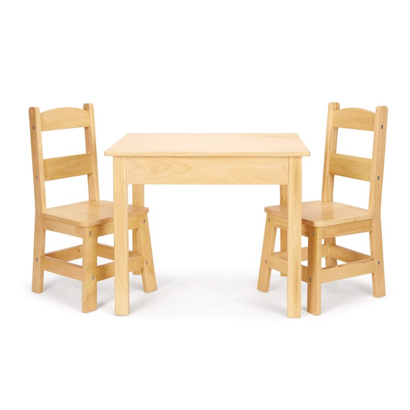 Wooden Table & Chairs - Natural