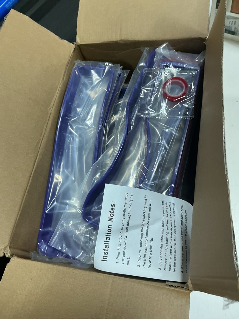 Condition photo showing Good Condition for rt-tcz for wrangler jl mesh front grille grill insert headlight light cover trim for jeep wrangler jl jlu 2018-2022 purple exterior accessories 9pcs