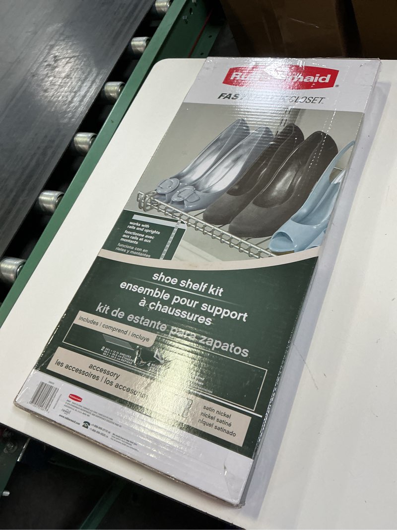 Condition photo showing New/Like New for rubbermaid configurations closet shelf silver - pack of 2