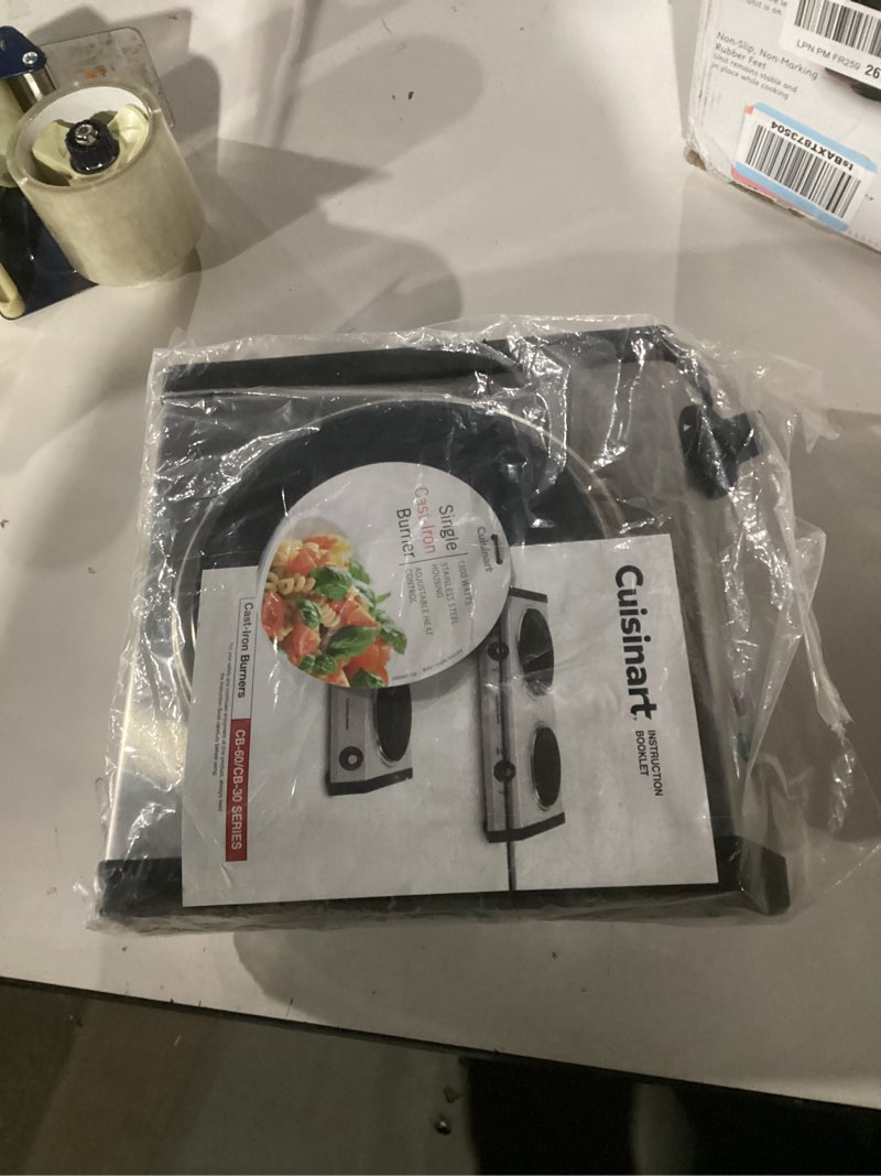 cuisinart cb-30p1 cast-iron single burner, stainless steel