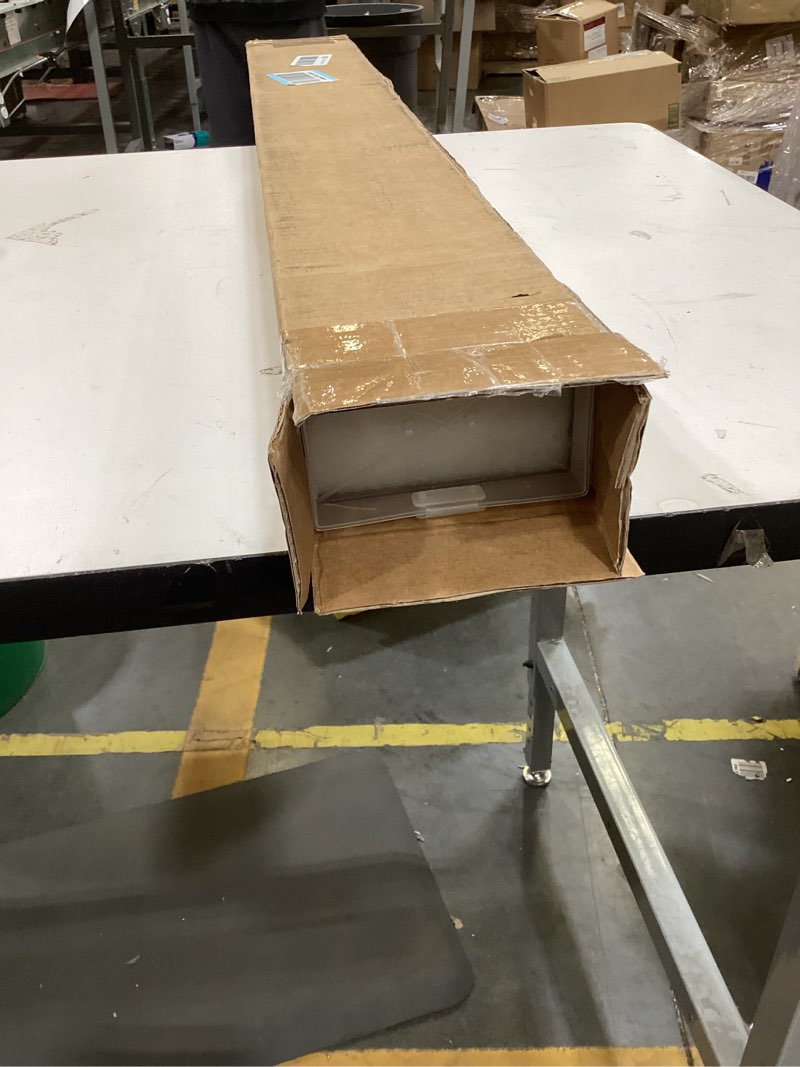 Condition photo showing As Is for cordless zebra blinds for windows -customizable dual layer light control zebra shades, light filtering & blackout window blinds, easy install zebra blind for home, grey, 35" w x 72" h grey 35"w x 72"h