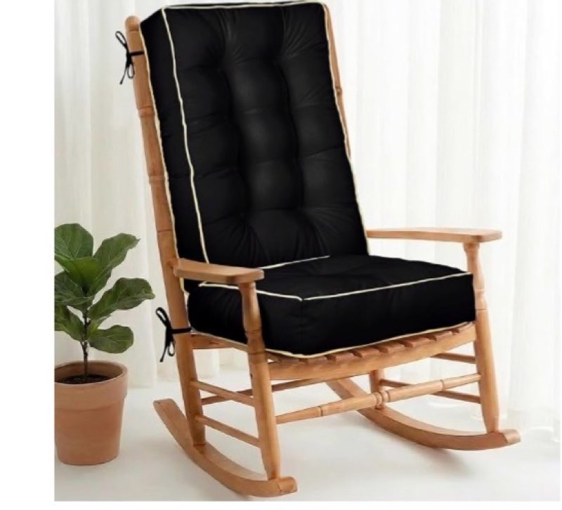 1 middle one rocking chair cushion outdoor indoor, memory foam replacement rocking chair pads, set o