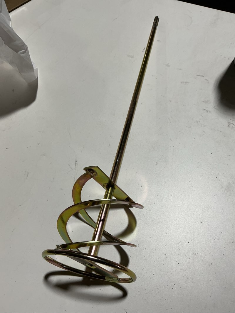 Condition photo showing Good Condition for SDS Spiral Mixing Paddle Paint and Mud Mixer Mixer Whisk for Drill in 1 to 5 gallon buckets Fits all Standard (size: 4 inch x 20 inch, around 100mm x500mm)