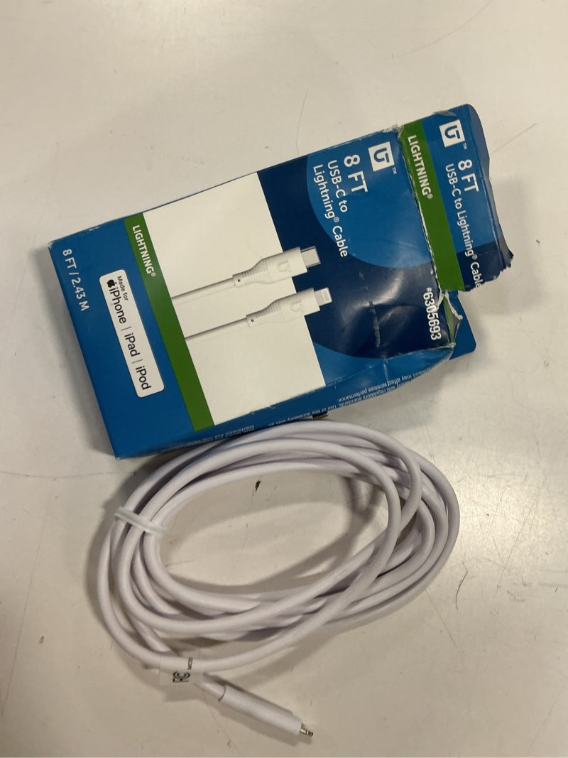 Condition photo showing Good Condition for Utilitech 8-ft USB 2.0 Lightning White Cable