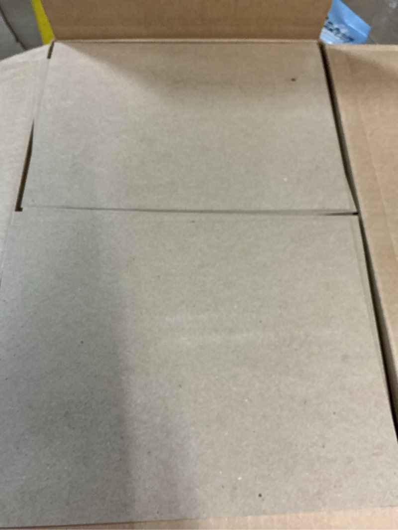 Condition photo showing New/Like New for box usa chipboard sheets, 8 1/2" x 11", kraft brown, 22 pt. medium duty, for package protection, scr