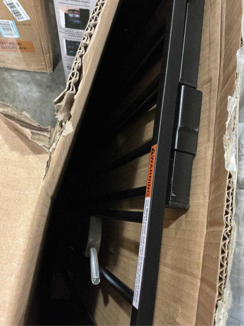 Condition photo showing Good Condition for 29.5-40.5" baby gate for stairs, dog gate for doorways, walk thru auto close metal baby safety gate for the house, stairs and doorways, child gate pressure mounted, pet gate for dog indoor - black black 29.5-40.5"w x 30"h