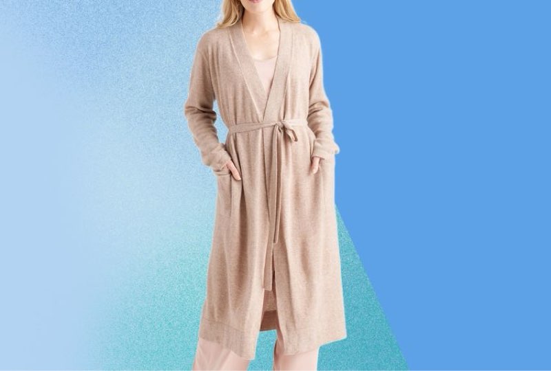 Hurry! Quince’s Extremely Popular Cashmere Robe Is Finally Back in Stock in Time for Holiday Gifting Size M