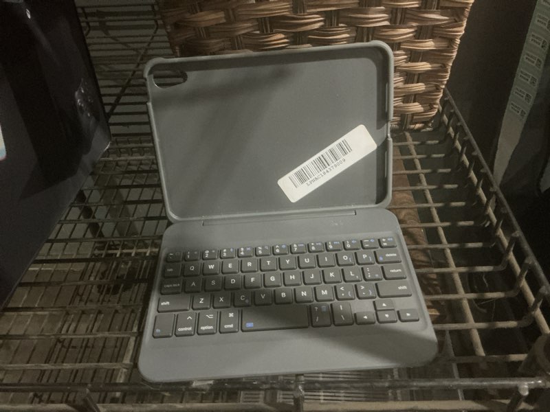 Condition photo showing As Is for zagg slim book mini ipad mini (a17 pro)/ (gen 6) keyboard case – bluetooth detachable keyboard & protective case combo, slim, compact, magnetic hinge, multiple viewing angles, ergonomic typing