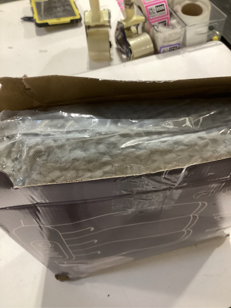 Condition photo showing Good Condition for heated blanket electric throw blanket with 5 heat settings, 10h auto-off, 50"x60" soft wave fleece for couch, bed & office, etl certified