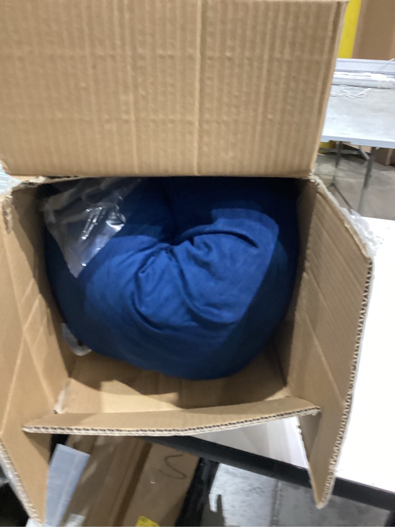 Condition photo showing Good Condition for LINENSPA Reading Pillow with Shredded Memory Foam- Back Pillow for Sitting in Bed, Reading, Gaming, Watching TV – Bed Chair Pillow with Arms, Dorm Room Essentials, Navy, X-Large Navy X-Large without Neck Support