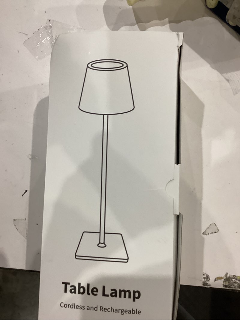 Condition photo showing New/Like New for KDG 2 Pack Cordless Table Lamp, Portable LED Desk Lamps, 5000mAh Battery Operated, 3 Color Stepless Dimming Up, for Restaurant, Bedroom, Outdoor Camping, Coffee Shop, Night Light, Rechargeable (Black) Black-2