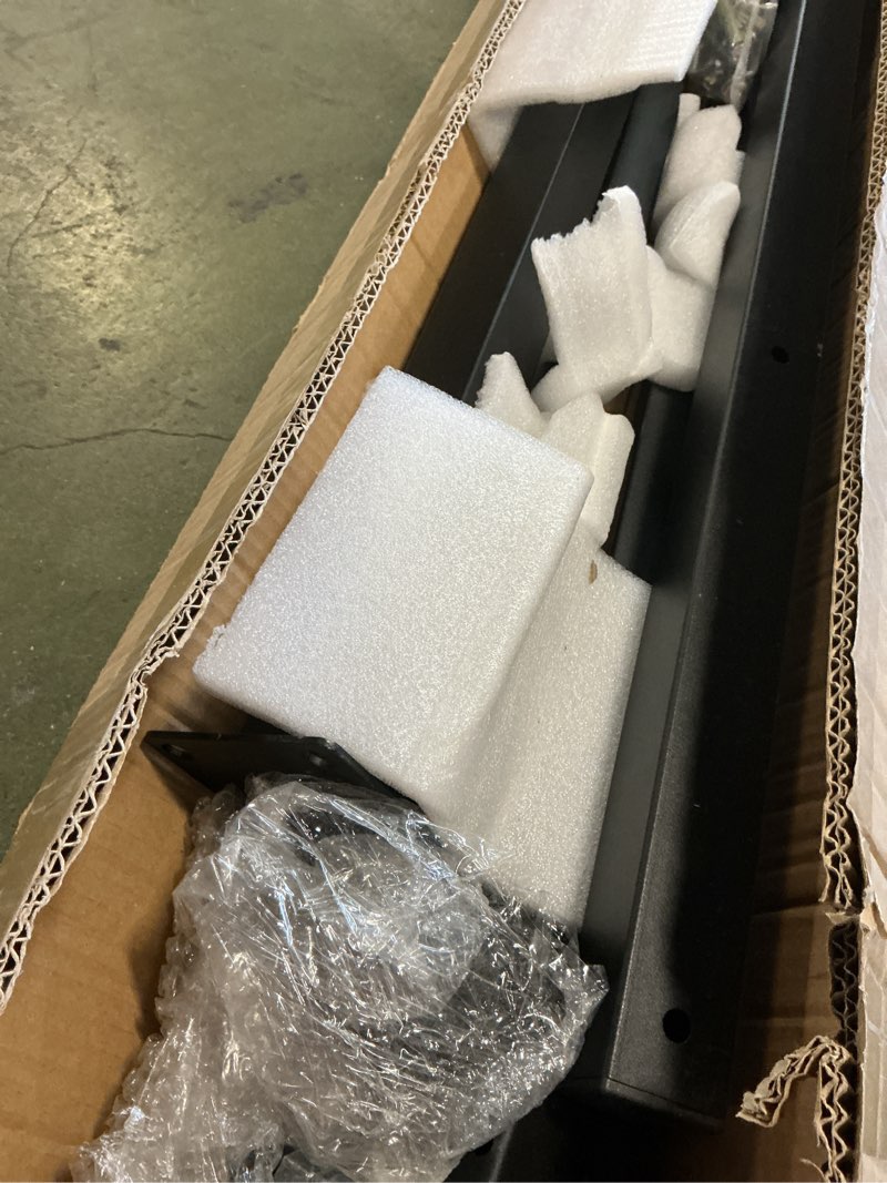 VEVOR Outdoor Handrails for Steps, 4-5 Step Stair Rail Kit, Black Square Tube with Horizontal Bar, C