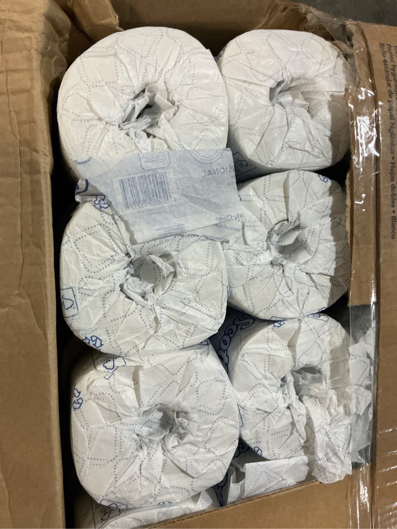 Condition photo showing Good Condition for scott professional 100% recycled fiber standard roll bulk toilet paper (13217), 2-ply, elevated design, white, individually wrapped (80 rolls of 473 sheets, 37,840 sheet total)
