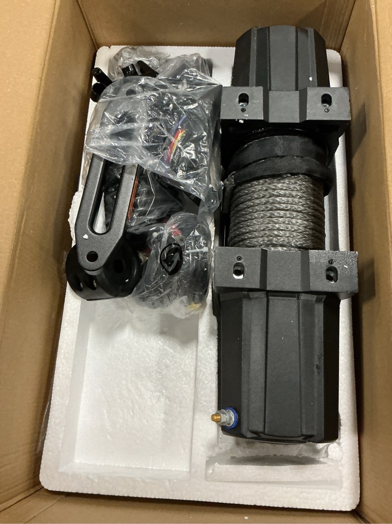 Condition photo showing Good Condition for OPENROAD 6000 lbs UTV Winch, Waterproof IP67 Electric Trailer 6k Winch with 1/4"×50ft Synthetic Rope,Wireless Remote and Winch Stopper (6000lb with Mounting Plate)