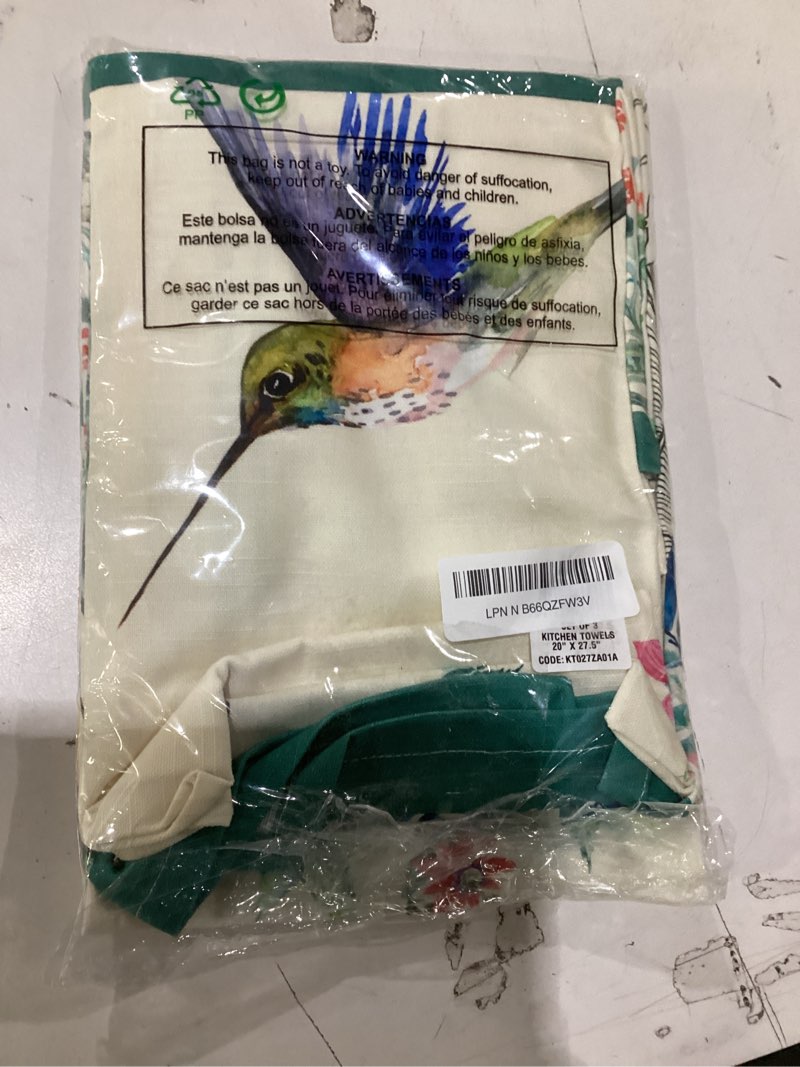 Condition photo showing New/Like New for TOWELTIQUE Pack of 3 Organic Cotton Luxury Kitchen Hand and Dish Towels GOTS Certified | Premium Soft, Absorbent & Quick-Drying. Duck, Peacock, Pheasant