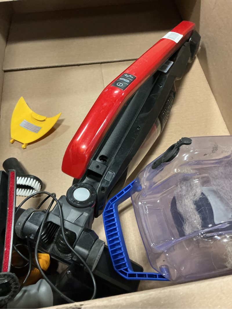 Condition photo showing As Is for BISSELL Featherweight Cordless XRT 14.4V Stick Vacuum, 3079 Black/Red