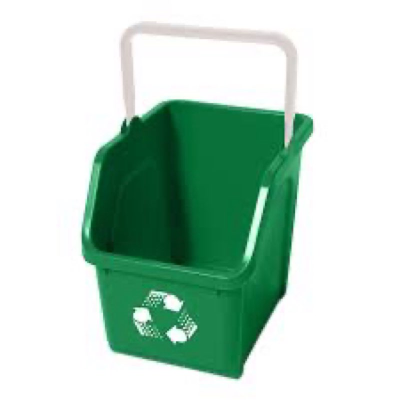 Sturdy Essentials 6 Gallon Stackable Recycling Bins for Homes, Garages, Offices Made of 100% Recycle