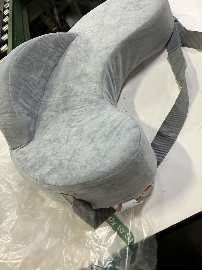 Condition photo showing Good Condition for momcozy innovative safety guard nursing pillow - firm & springy memory foam - stable, ergonomic support & comfort - wider breastfeeding cushion, adjustable, removable cover, baby safety certified cozylite -grey cozylite