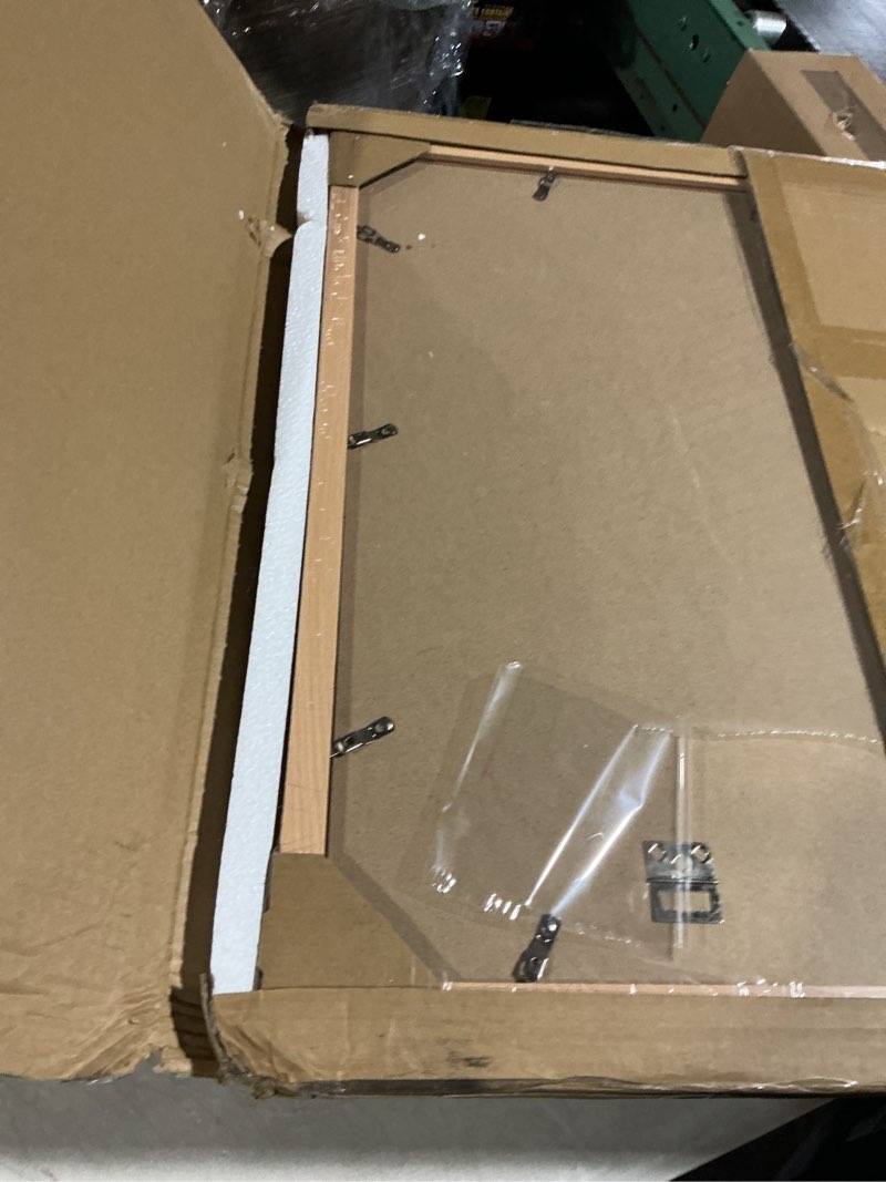 Condition photo showing Good Condition for vnvnk 22x22 frame natural wood color, perfect for 22x22 inch picture without mat or 18x18 inch picture with mat, home wall decor picture frame-1 pcs 22x22 natural