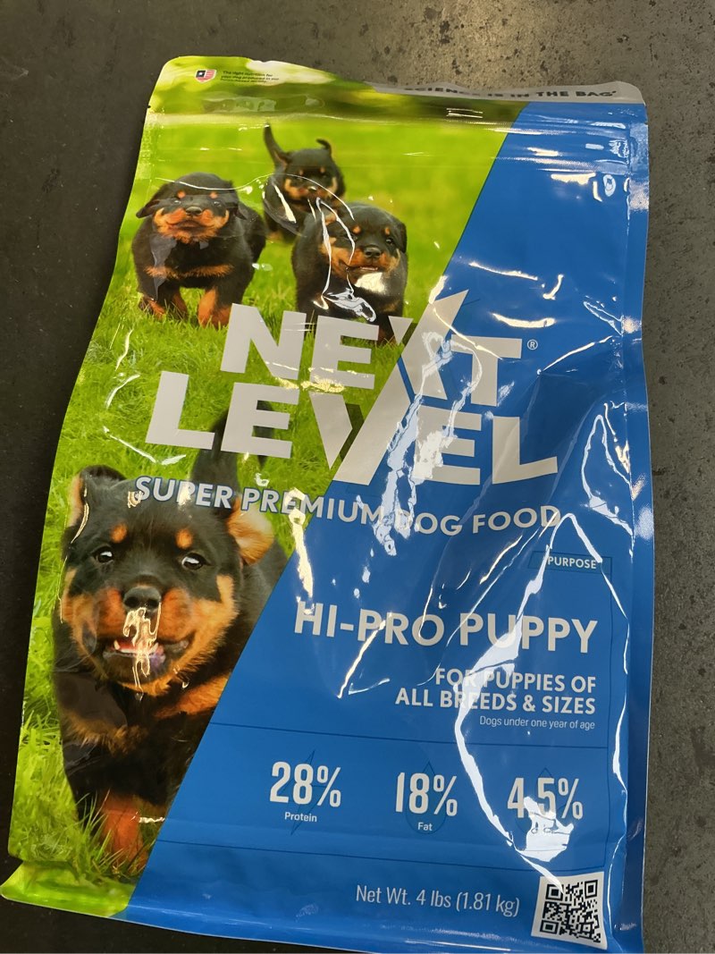 Best by 02//19/26) Next Level, Hi-Pro Puppy, Dry Dog Food, 4 lbs