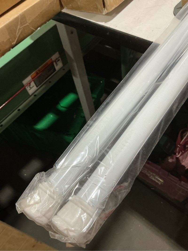 Condition photo showing New/Like New for 2 pack no sectional assembly tension curtain rod 56-104 inch, 1" diameter spring long adjustable shower curtain rods for bathroom windows closet no drilling no rust, white white, 2pack 56-104inch, no assembly