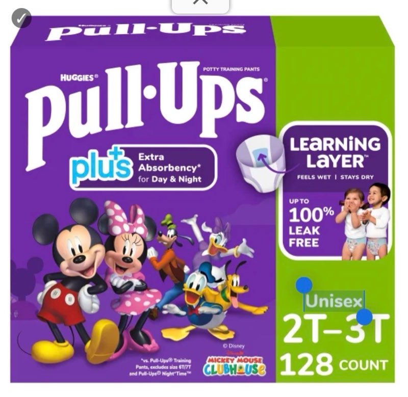 huggies pull-ups plus training pants size 5t-6t 84 count  46-60 lbs