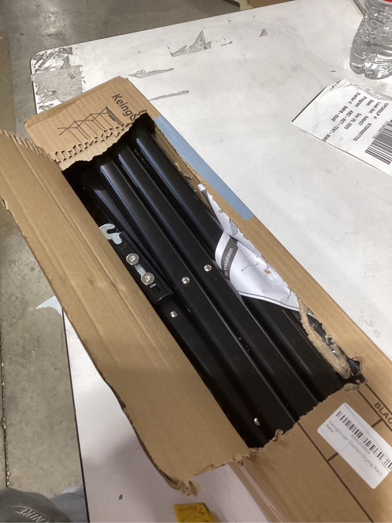 Condition photo showing As Is for Clothes Drying Rack Household Indoor, Foldable Drying Rack Clothing for Laundry - 40" x 28.8" x 14.2", Space Saving Indoor&Outdoor, Black-1pack Black 1