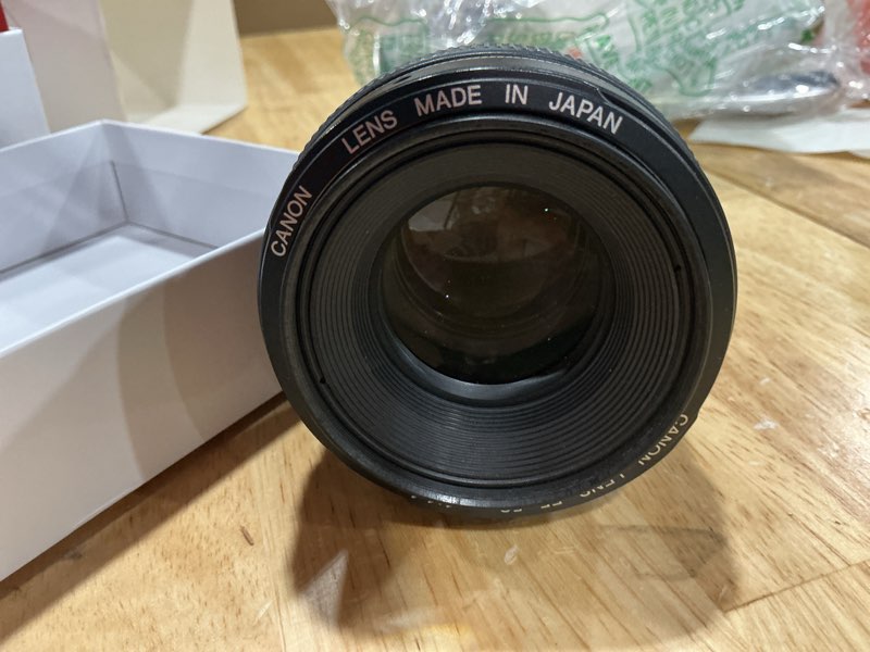 Condition photo showing As Is for canon ef 50mm f/1.4 usm standard & medium telephoto lens for canon slr cameras - fixed (renewed)