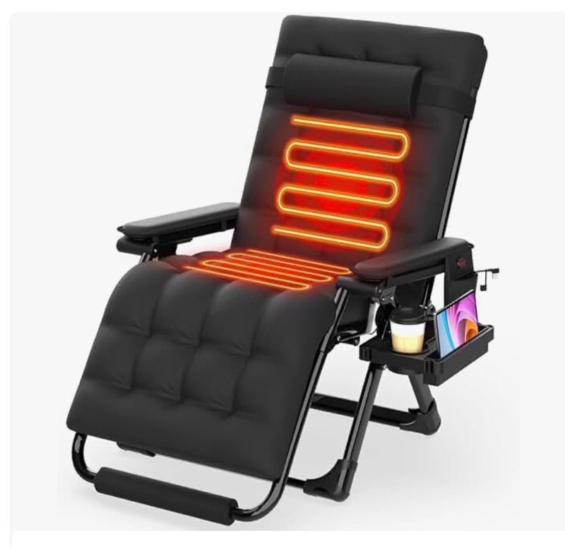 suteck oversized zero gravity chair,29in xl lounge chair w/removable cushion&headrest, reclining cam