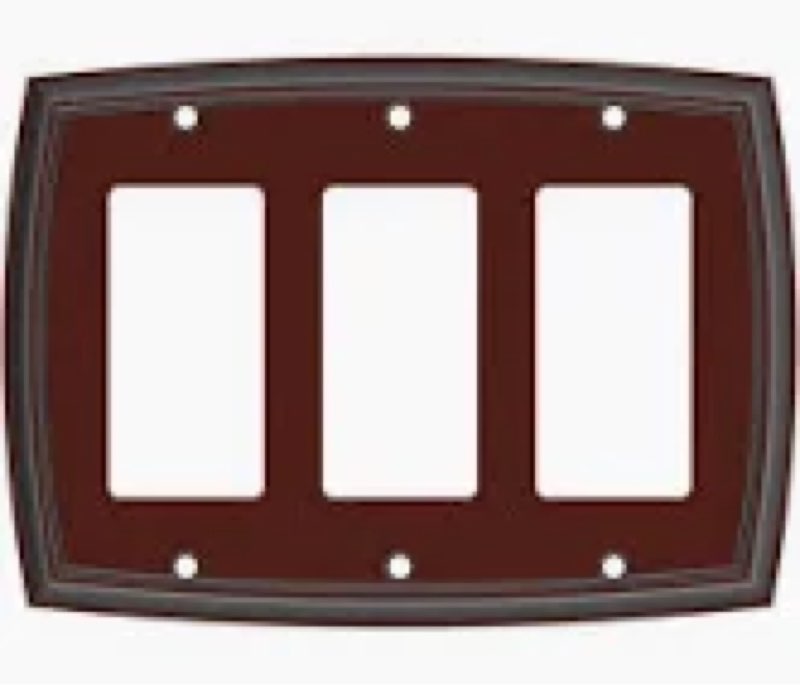 allen + roth Winslow 3 -Gang Oil rubbed bronze Zinc Indoor Decorator Wall Plate