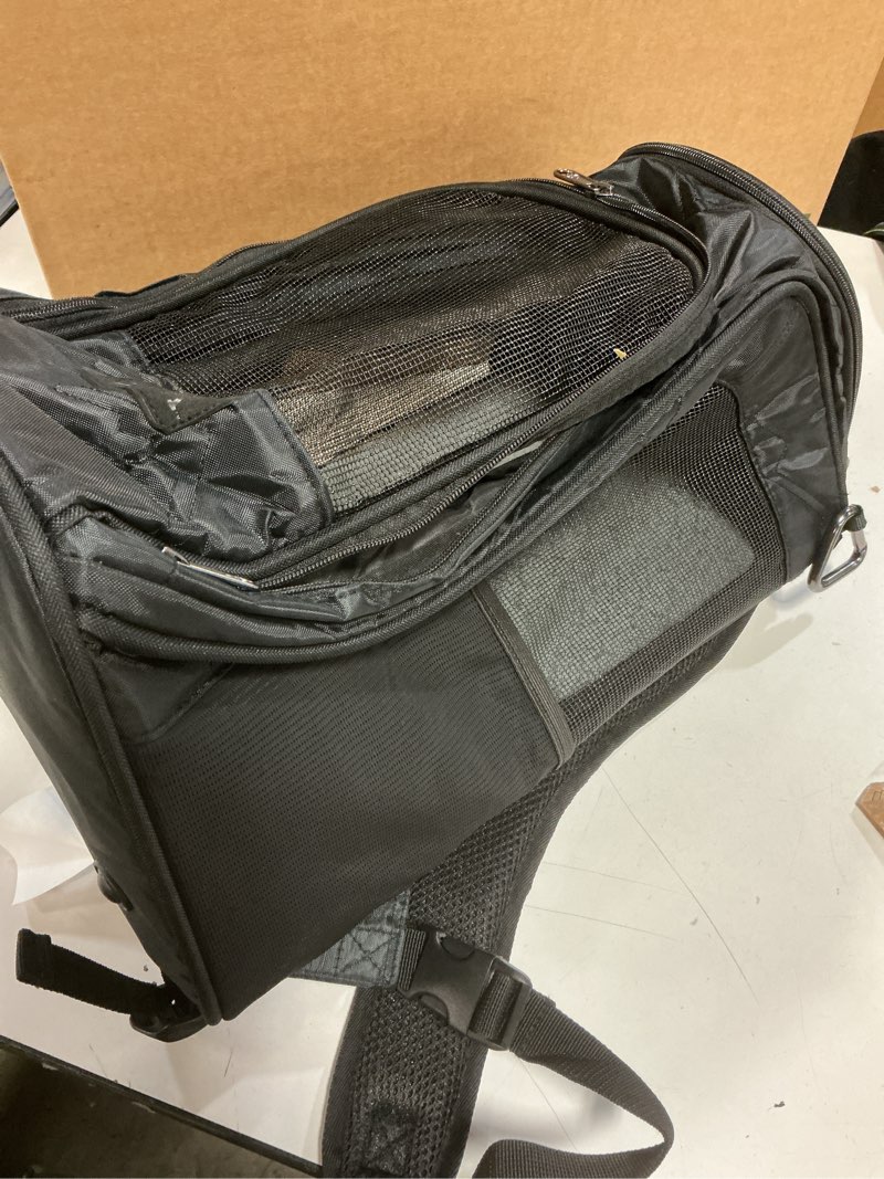 Condition photo showing Good Condition for Sherpa Deluxe Guaranteed On Board Convertible Pet Carrier & Backpack, Black, Medium