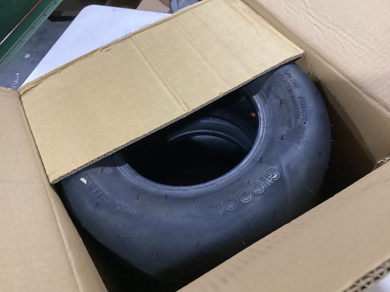 Condition photo showing As Is for gicool (2 pack) 13x5.00-6 lawn mower tubeless tire, 13x5-6 riding zero turn lawnmower smooth turf tyre, 4 ply 13x5.00-6 smooth