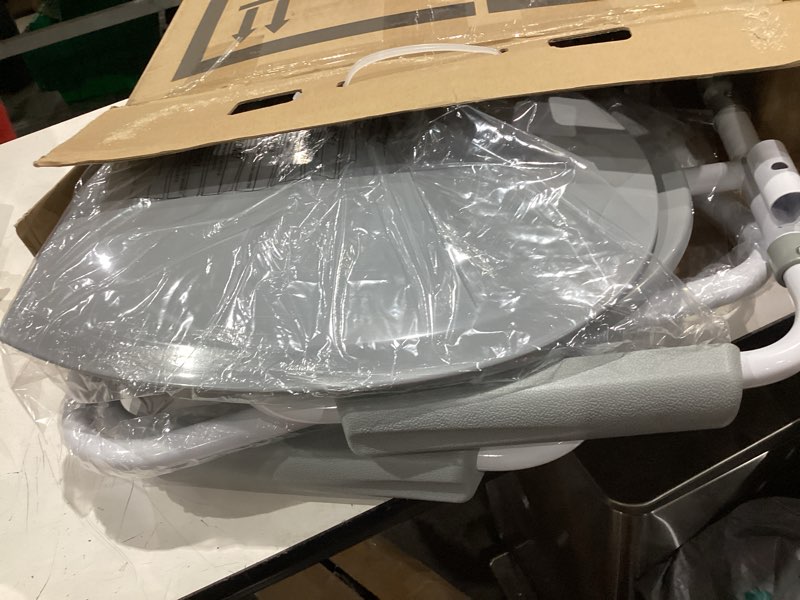 Condition photo showing Good Condition for medline 3-in-1 steel bedside commode, elongated seat, sturdy folding frame, 7.5 qt. bucket, 350 lb. weight capacity, clip-on seat, easy cleaning, tool-free assembly, gray