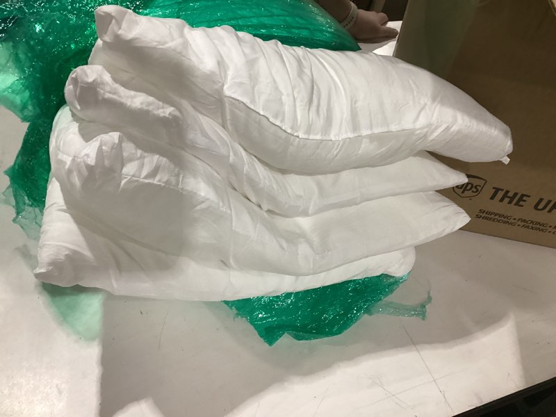 Condition photo showing Good Condition for white linen pillow covers pack of 8 decorative natural solid throw pillow covers soft accent boho farmhouse couch pillowcases modern home decors for living room bed sofa 18x18 inch white 18\" x 18\" (pack of 4