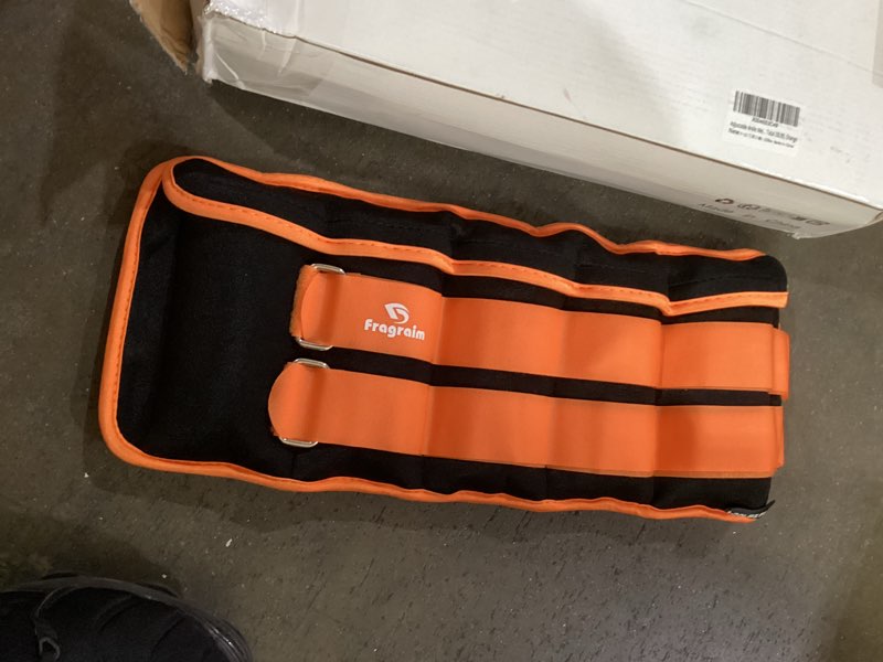 Condition photo showing Good Condition for fragraim adjustable ankle weights 1-3/4/5/6/8/10/12/15/20 lbs pair with removable weight for jogging, gymnastics, aerobics, physical therapy orange - double buckle 10 lbs each( 20 lbs pair)