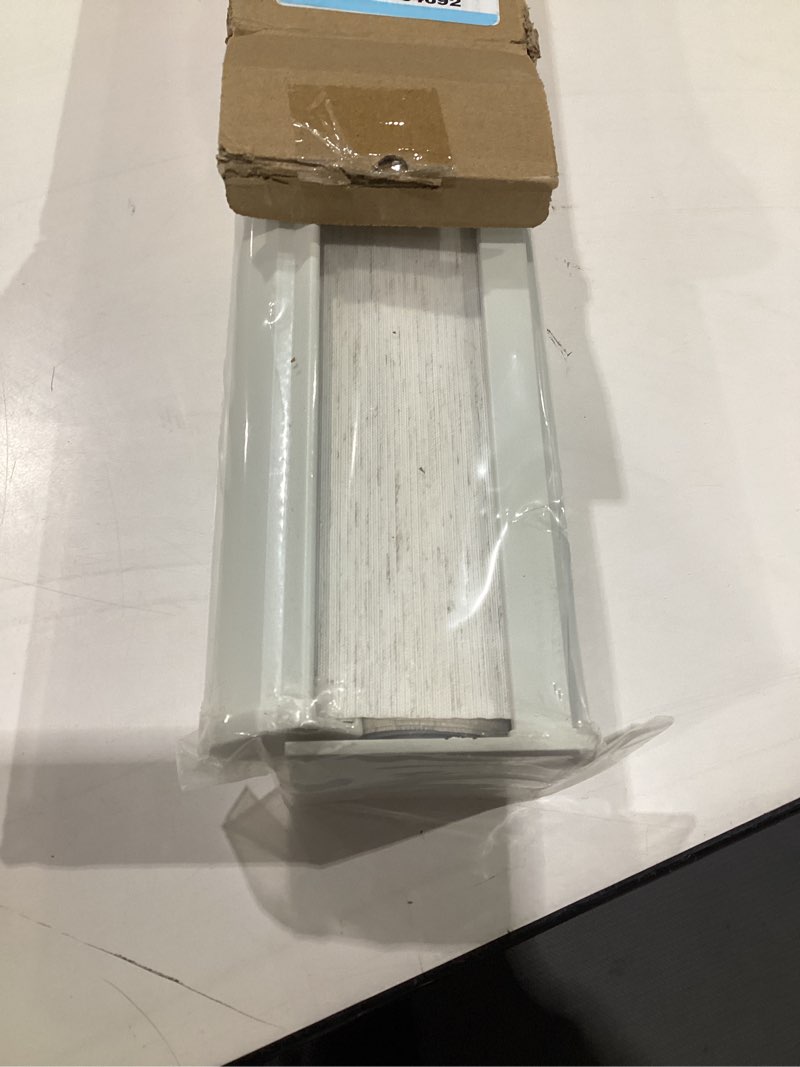 Condition photo showing As Is for Joydeco Linen Zebra Blinds for Windows, Cordless Privacy Light Filtering Dual Layer Window Shades, Free-Stop Roller Blinds for Home, 23” W x 64” H Linen 23"W x 64"H