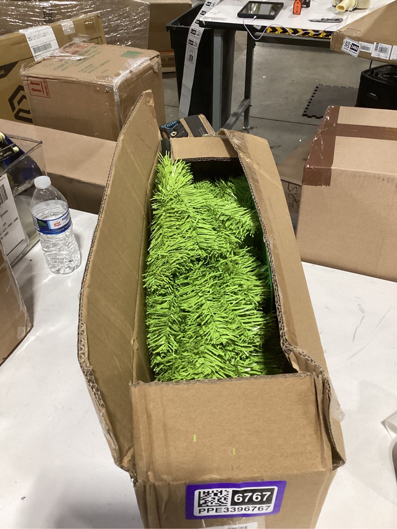 Condition photo showing As Is for 5Ft Christmas Tree, Curved Shape Bendable Artificial Xmas Tree with 50ft LED Lights & 24 Decorations Balls Xmas Holiday Decor Whimsical Design for Indoor Outdoor Home Office Street with Metal Base